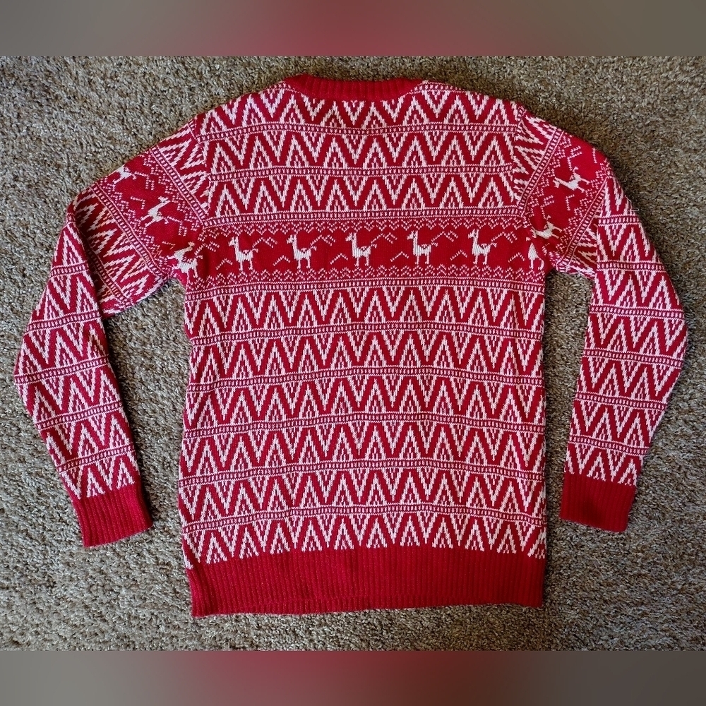 Blizzard Bay Ugly Christmas Fair isle Llama Pattern Sweater Small - Picture 11 of 12